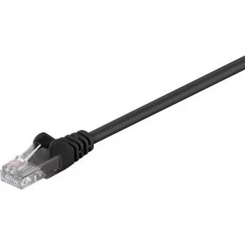Cablu patch Wentronic Goobay CAT 5e, U/UTP, negru, 5 m - CCA aluminiu placat cu cupru (68651)