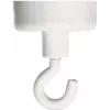FRANKEN Magnet cu cârlig HM25, forță de menținere 4 kg, diametru 25 mm, alb, 1 bucată