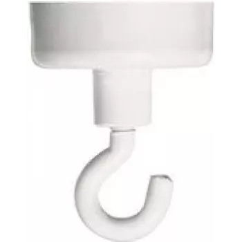 FRANKEN Magnet cu cârlig HM25, forță de menținere 4 kg, diametru 25 mm, alb, 1 bucată