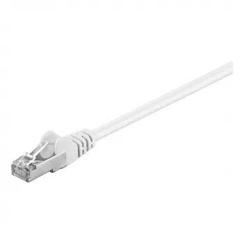 Cablu patch Wentronic Goobay CAT 5e F/UTP, 0,5 m, alb