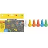 Cretă de stradă FABER-CASTELL EBERHARD FABER Mouse, cutie de carton cu 6 bucăți, formă ergonomică de șoarece, culori aprinse, solubilă în apă - 1 bucată (526561)