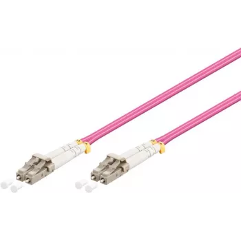 Cablu patch din fibră optică multimod Wentronic 95938 LC la LC, roz
