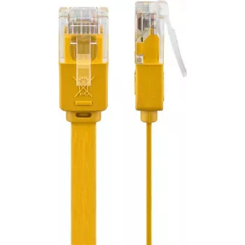 Cablu patch Wentronic RJ45 CAT6 0,5m, U/UTP, galben 96396