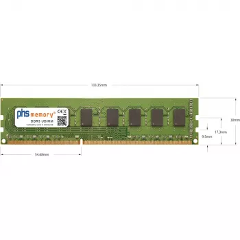 Modul de memorie PHS-memory 2 GB DDR3-1066 UDIMM pentru ASRock G43Twins-FullHD SP158775
