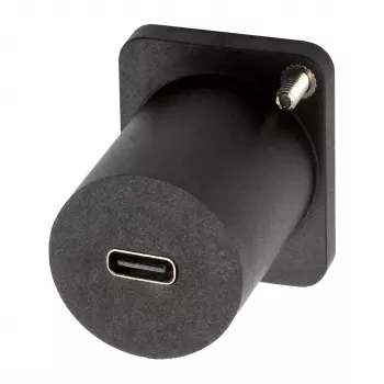 Adaptor EXSYS tip D USB-C mamă la mamă, USB 3.2 Gen 1, montaj pe panou, negru (EX-49158)