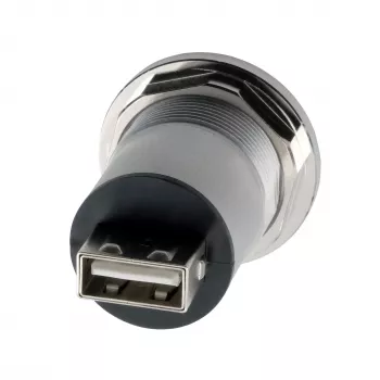 Adaptor USB 2.0 pentru montaj pe panou EXSYS EX-49191, USB-A mamă la USB-A mamă, metal
