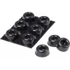 Tălpi de amortizare rotunde autocolante 3M SJ 5009 MPBB, negre, diametru 22,3 mm x înălțime 10,1 mm, 6 bucăți