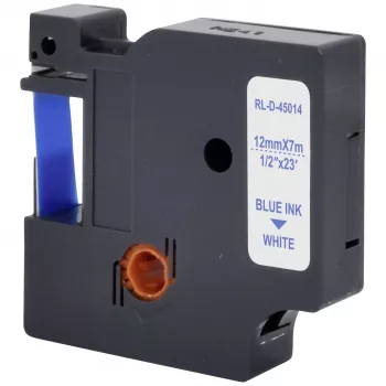 Cartuș bandă de etichetare Renkforce RF-LT-D45014 compatibil DYMO D1 12 mm alb/albastru 7 m RF-6027814