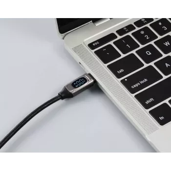 Cablu Renkforce USB-C la USB-C 2.0, 2 m, argintiu (metalic) RF-6249498