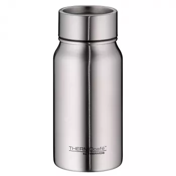 Cană termos izolată THERMOS TC, 0,35 L, oțel inoxidabil albastru mat, cu pereți dubli, etanșă 4097.342.035
