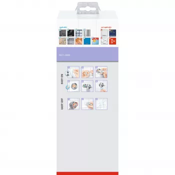 Set perie de toaletă și suport tesa MOON WHITE, autocolant, metal, alb mat 40571-00000-00