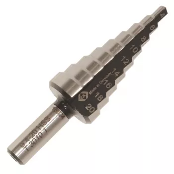 Burghiu treptat HSS C.K Tools 6-20 mm T3010 1 cu coadă cilindrică