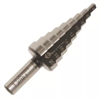 Burghiu treptat HSS C.K Tools 6-20 mm T3010 1 cu coadă cilindrică