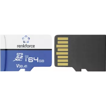 Card de memorie Renkforce RFEmSD64 microSDXC 64 GB A1 V30 U3 Class 10 cu adaptor SD RF-7488704