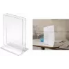 Suport pentru broșuri DEFLECTO DEMC150YTCRY A4 vertical, față-verso, acril transparent