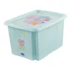 Cutie de depozitare keeeper Karolina Peppa Pig, 30 litri, aquamarin, cu capac, suprapozabilă 1223862433600