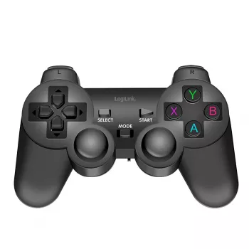 Controller de gaming wireless LogiLink AA0187 2,4 GHz negru, rază de acțiune 8 m, PC Android PS3