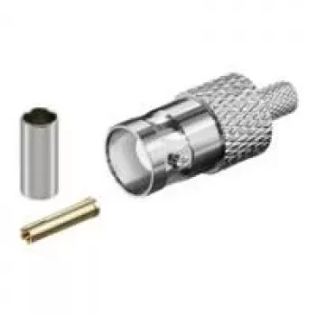 Cuplaj BNC crimp Wentronic Goobay pentru cablu RG 58/U cu pin aurit 11357