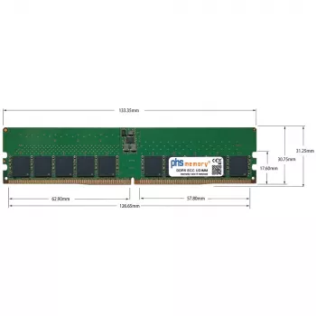 Modul de memorie PHS-memory 16 GB DDR5 ECC UDIMM 5600MHz PC5-44800E pentru HP Z2 G9 Tower (Intel gen. a 13-a+) SP543187