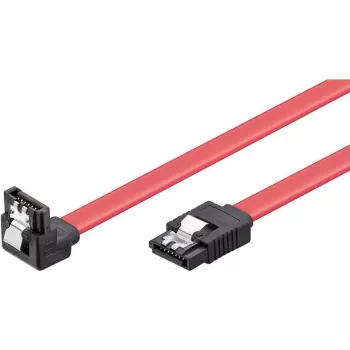 Cablu SATA III Wentronic 93116 0,5m roșu, 6Gbps cu cleme de blocare