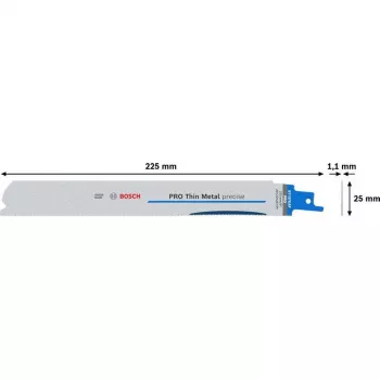 Lamă de ferăstrău alternativ Bosch S 1137 EAF pentru metal gros, 225 mm, pachet de 5 2608658989