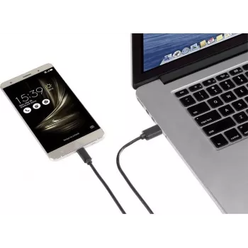 Cablu Renkforce RF-4599658 USB 3.2 Gen 1, USB-A la USB-C, 0,5 m, negru
