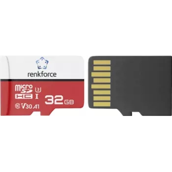 Card microSDHC Renkforce RFEmSD32 32 GB A1, V30, UHS-I, cu adaptor SD RF-7488100