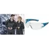 uvex pheos nxt Safety Glasses, Blue/Anthracite Frame, Clear PC Lens, UV400, EN 166/170 9128265