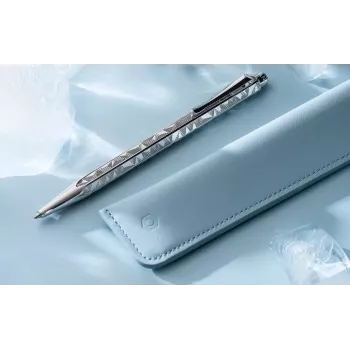 Set pix și creion mecanic Caran d'Ache Ecridor Alpine Frost, cerneală neagră, mediu, placat cu platină CC0890.025