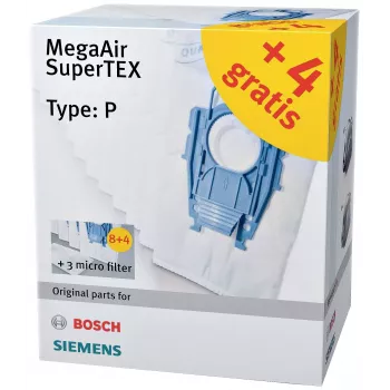 Set saci aspirator Siemens VZ123FP MegaAir SuperTEX (tip G/G ALL, 4 saci + 1 microfiltru)