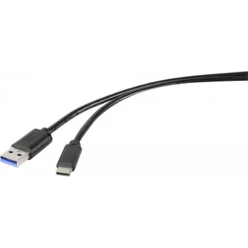 Cablu Renkforce RF-4535908 USB 3.2 Gen 1, USB-A la USB-C, 3 m, negru