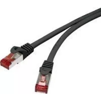 Cablu patch Cat6 S/FTP Renkforce RF-4979742, RJ45, 3m, negru