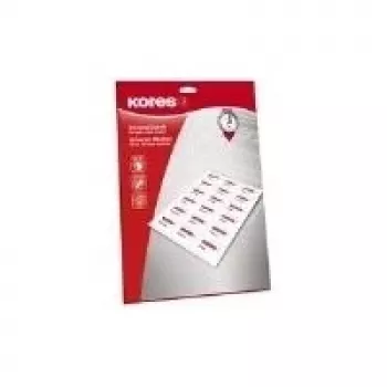 Etichete universale Kores 52,5 x 29,7 mm albe 25 foi fără margini (1000 etichete) L5229.25