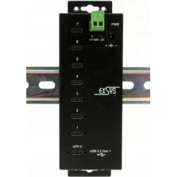 Hub USB-C EXSYS EX-1147HMVS, USB 3.2 Gen 1, negru