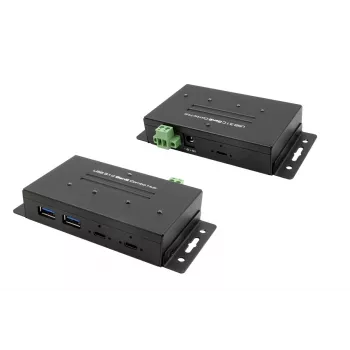 Hub industrial EXSYS EX-1240HMVS 4 porturi USB 3.2 Gen 2, montabil pe șină DIN, metal