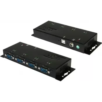 Adaptor serial EXSYS EX-1334HMV-2 4 porturi USB 2.0 la RS-232 cu carcasă metalică