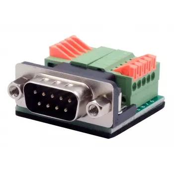 Cablu adaptor serial EXSYS EX-49000 D-SUB 9 pini tată la bornă cu șurub 10 pini, 30 cm
