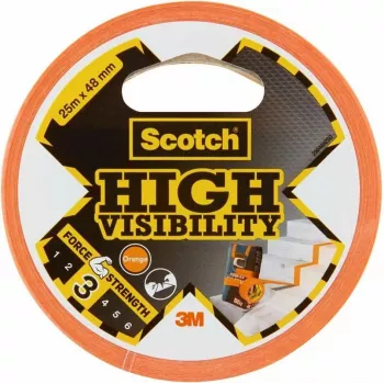 Bandă de înaltă vizibilitate 3M Scotch portocalie 48 mm x 25 m, 6 role 7100205301