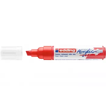 Marker acrilic Edding 5000 cu vârf lat în formă de pană roșu 4-5000902