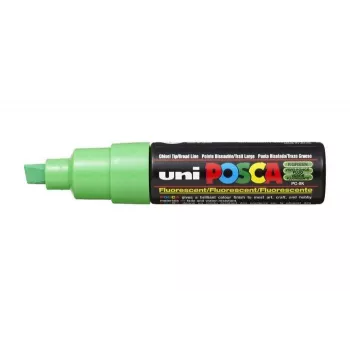 Marker pigmentar POSCA PC-8K verde neon cu vârf tăiat 8,0 mm PC8K V FLUO