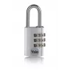 Yale YE3CB/38/131/1/S 38mm Silver Combination Padlock