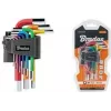 Set de 9 chei imbus Bradas, oțel S2, multicolor, metric 1,5-10mm, formă L, codificate cromatic, DIY-HKH42-SH/B