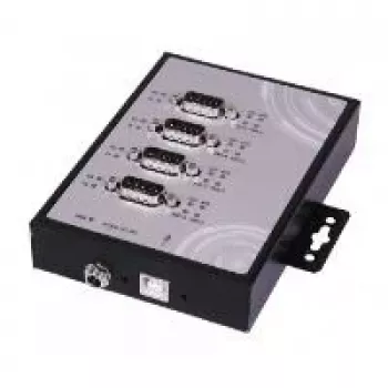 Hub USB 2.0 industrial EXSYS EX-1344HMV cu 4 porturi, metal, montaj pe șină DIN/perete, 7-24V DC, protecție ESD și la supratensiune