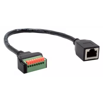 Cablu adaptor EXSYS EX-49120 RJ45 mamă la bloc de borne cu 8 pini, CAT.6, 30 cm, cu buton