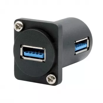 Adaptor EXSYS EX-49154 tip D USB-A mamă la mamă 90°, USB 3.2 Gen 1