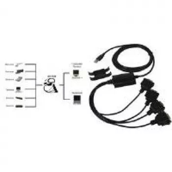 Adaptor serial EXSYS EX-1324 USB 2.0 la RS-232 cu 4 porturi, carcasă metalică, cipset FTDI, 921,6 Kbps, DB9 tată