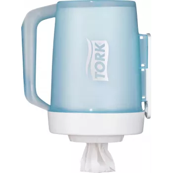 Dozator mini centrefeed TORK alb și turcoaz M1 658002