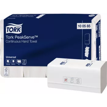 Prosop de mâini TORK PeakServe® Continuous™ H5 Interfold, 1 strat, alb, 4920 șervețele (100585)