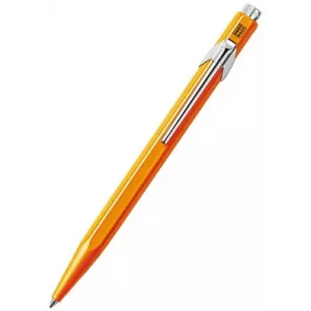 Pix Caran d'Ache 849 PopLine Fluo, portocaliu fluo, cerneală albastră, mediu 849.030