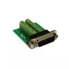 Adaptor EXSYS EX-49010 D-SUB 15 pini mamă la bloc de borne cu șurub 16 pini, verde/argintiu